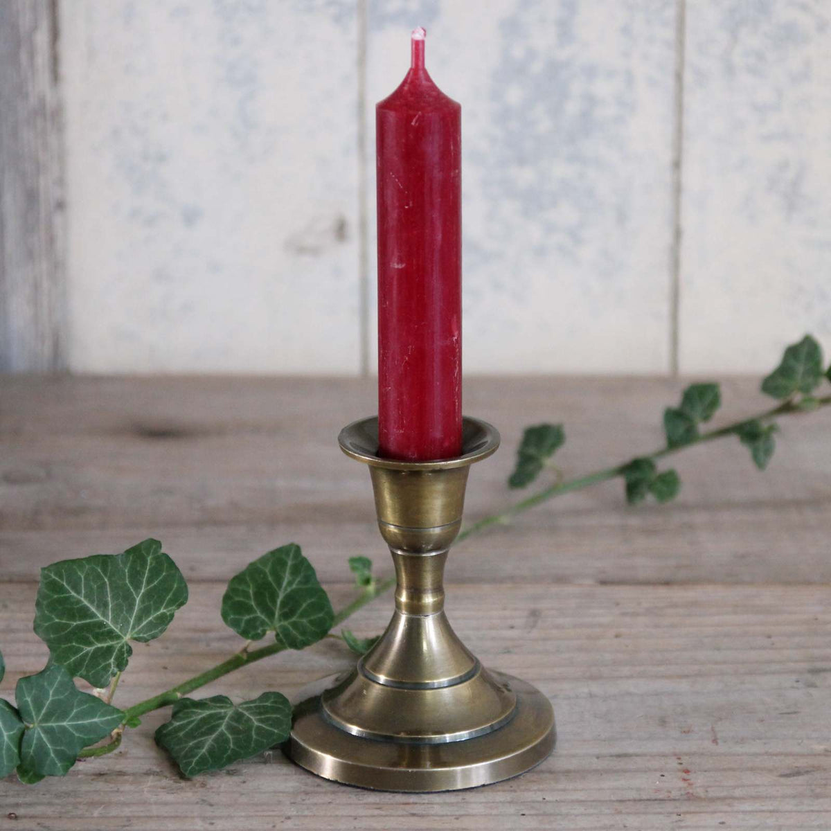 M&Co Brass Candle Holder, Small - Home Red Dot