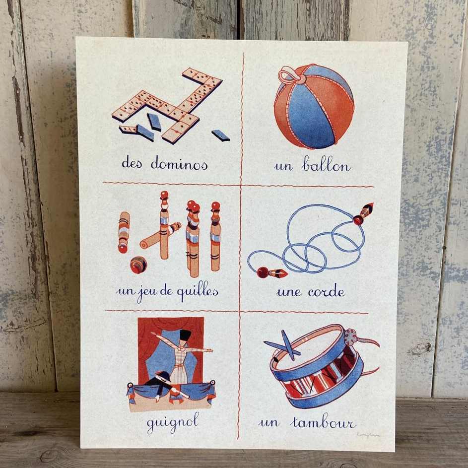 French First Words Around the House Fine Art Print