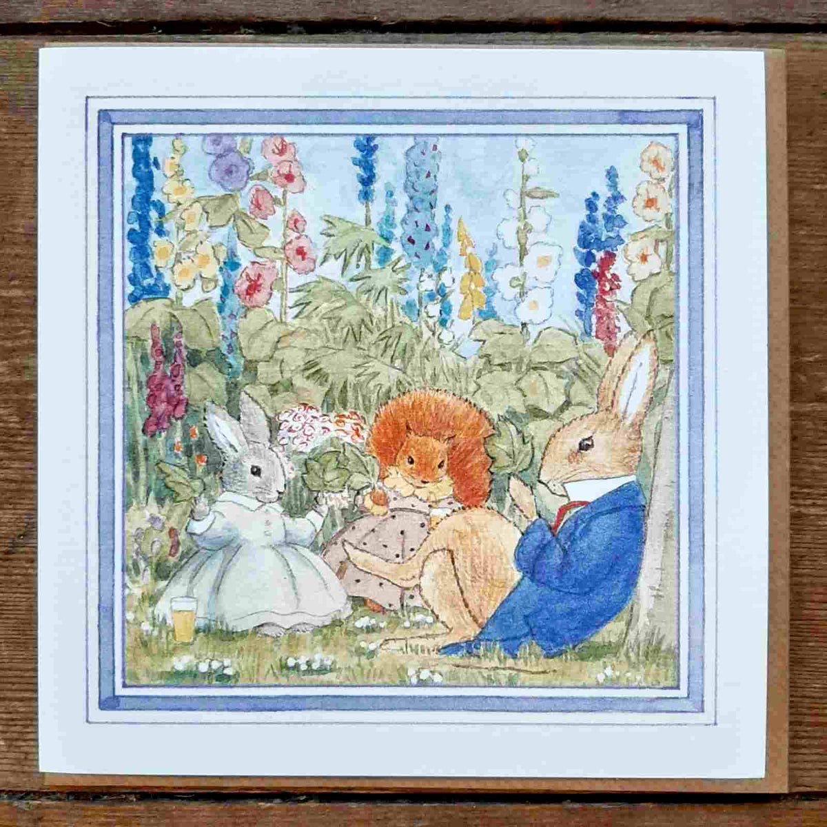 Vintage Cards - Little Grey Rabbit Garden Party Greeting Card 