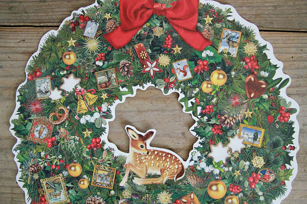 Large Traditional Advent Calendar - Festive Wreath