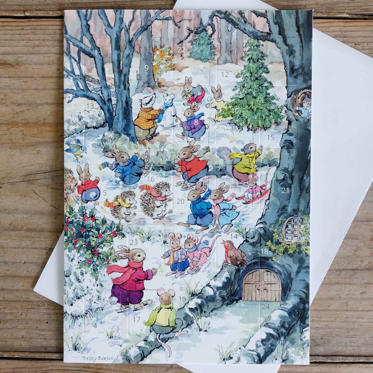 Advent Calendar Card - Skating Rink