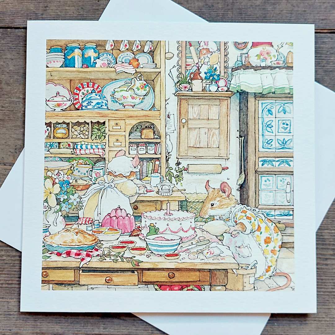 Brambly Hedge Greeting Card - Picnic Preparations 