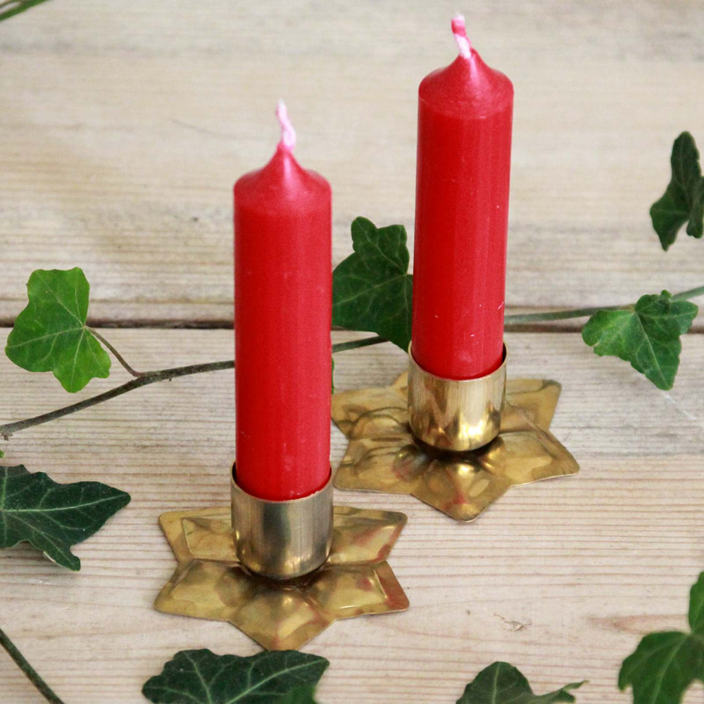 Brass Star Candle Holder Christmas