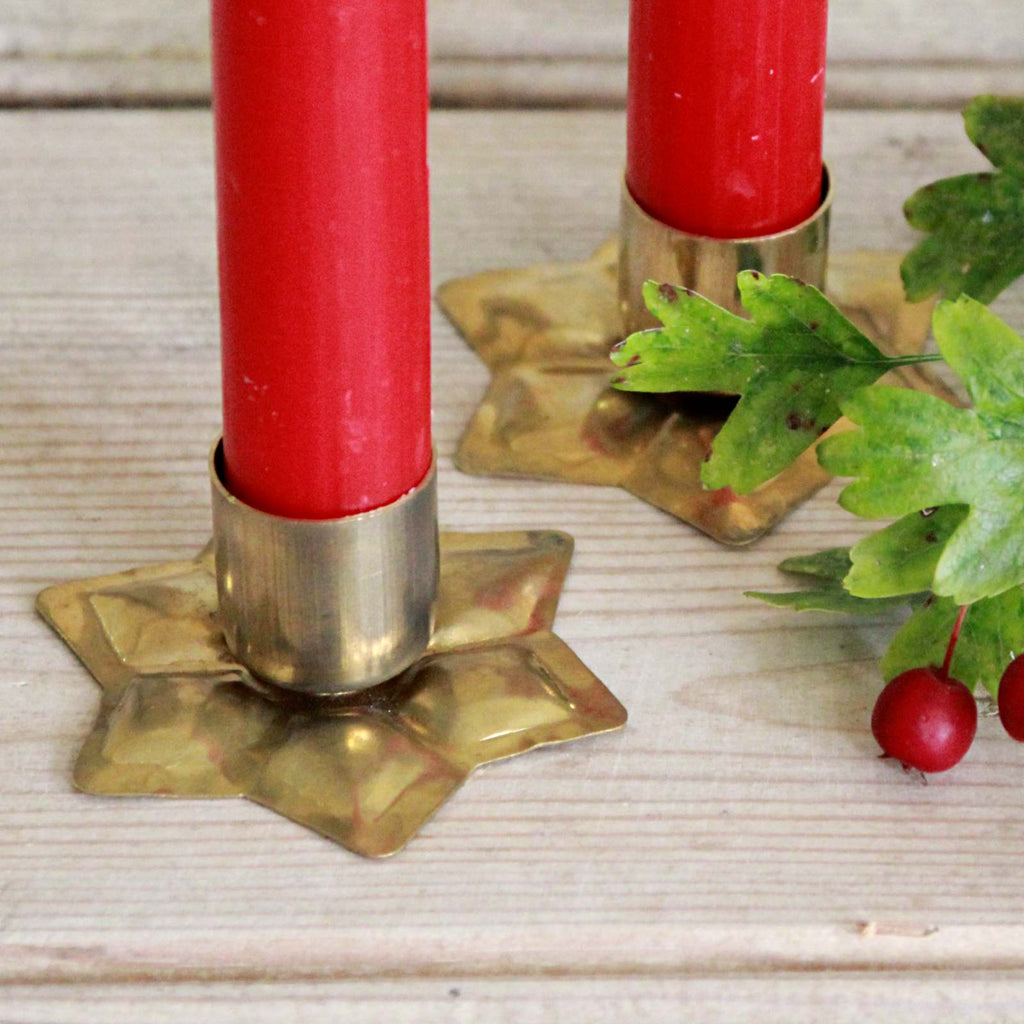 Brass Star Candle Holder