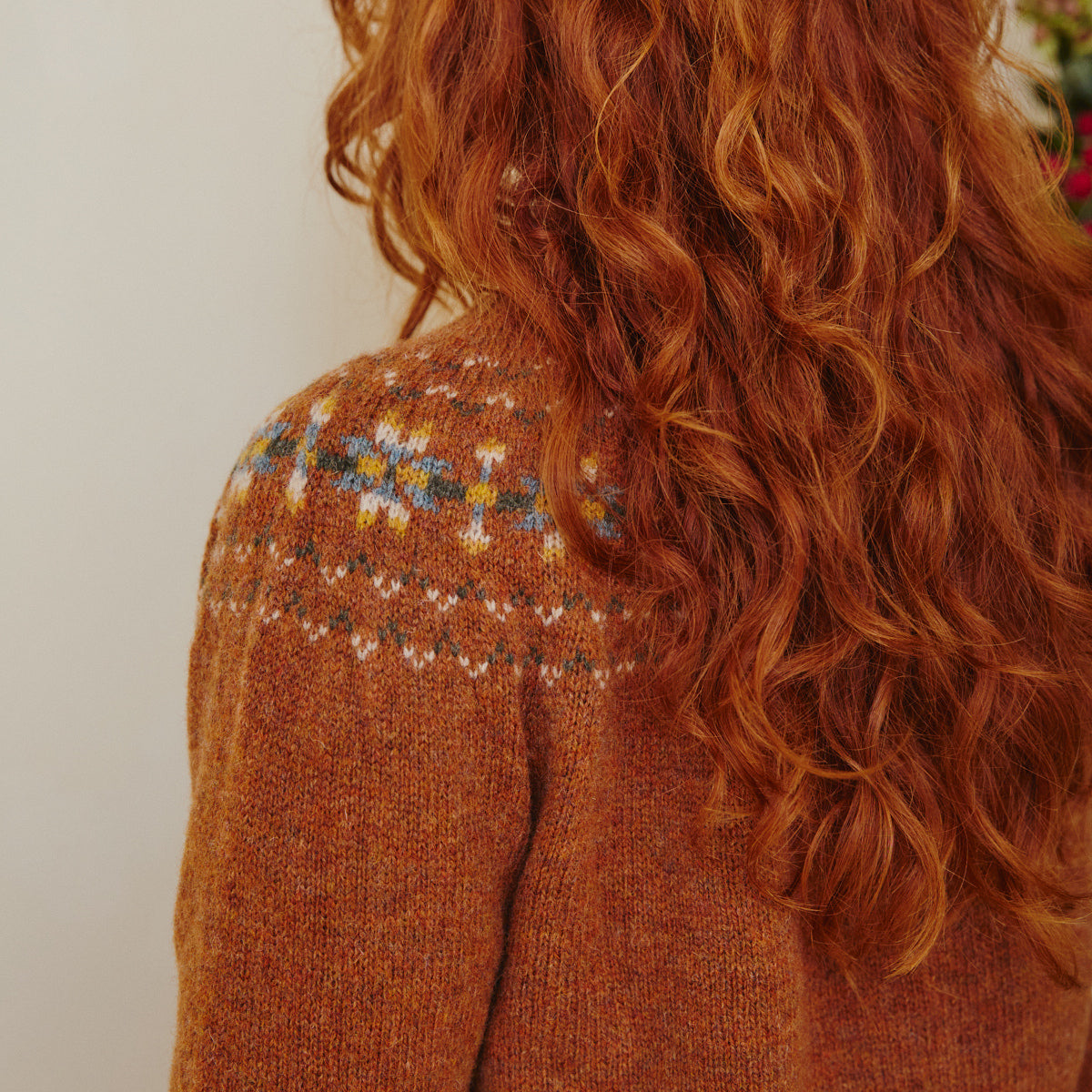 Fair Isle Cardigan in Sienna