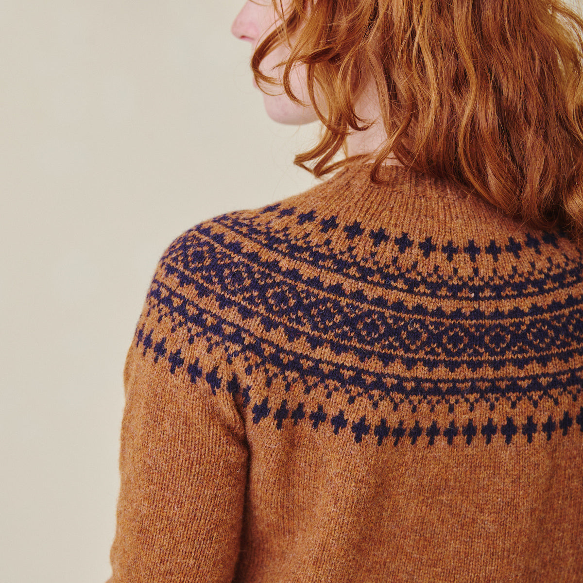 Classic Fair Isle Jumper - Sienna & Navy