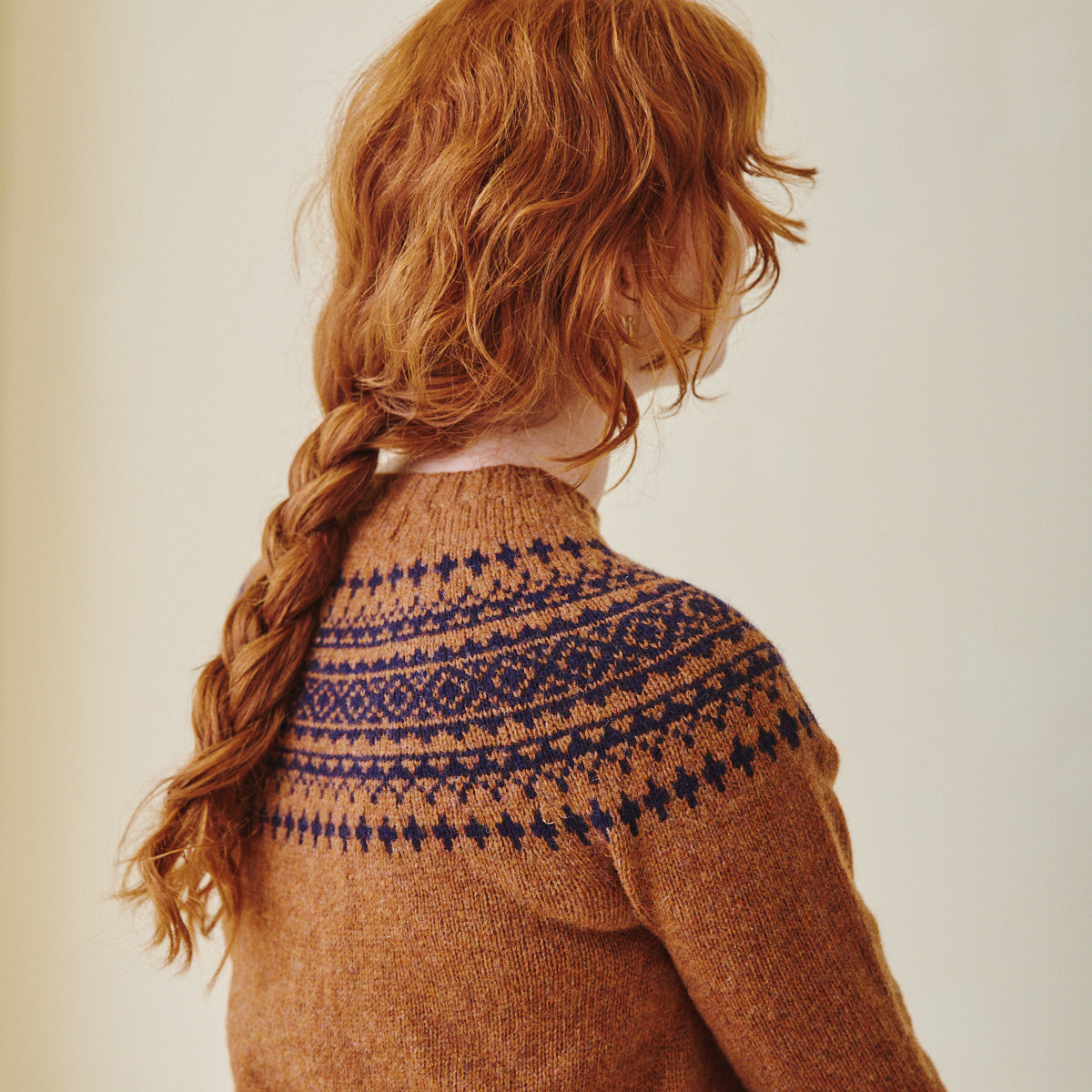 Classic Fair Isle Jumper - Sienna & Navy