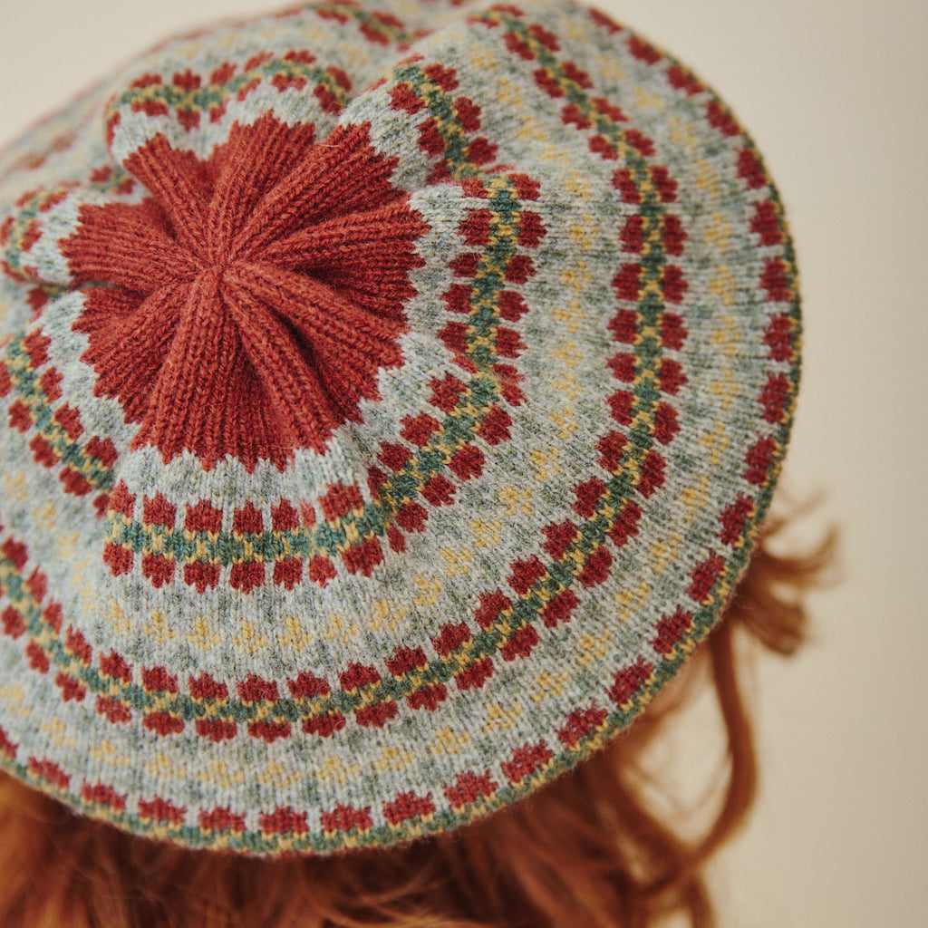 Fair Isle Beret - Russet