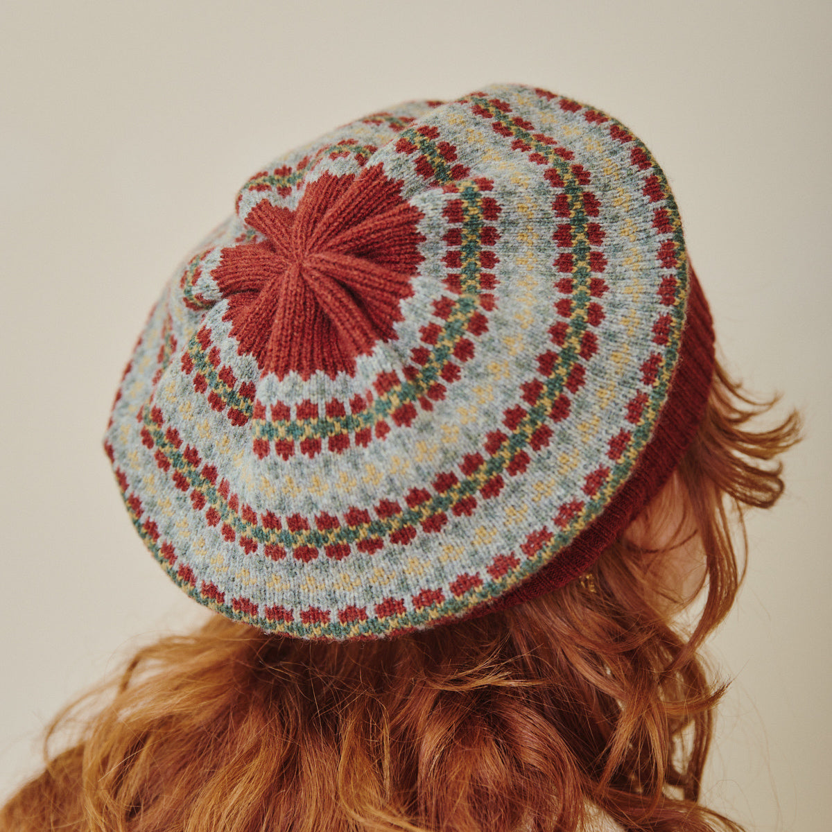 Fair Isle Beret - Russet