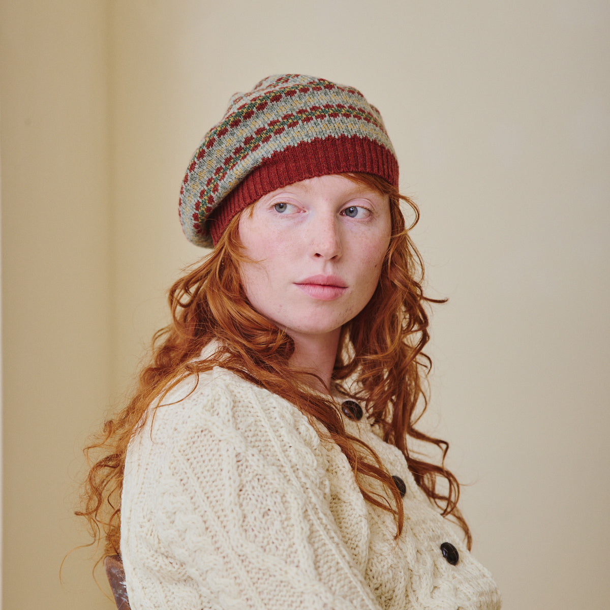 Fair Isle Beret - Russet