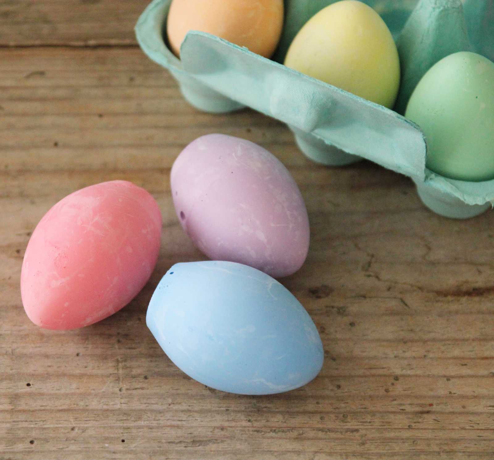 Six Coloured Chalk Eggs