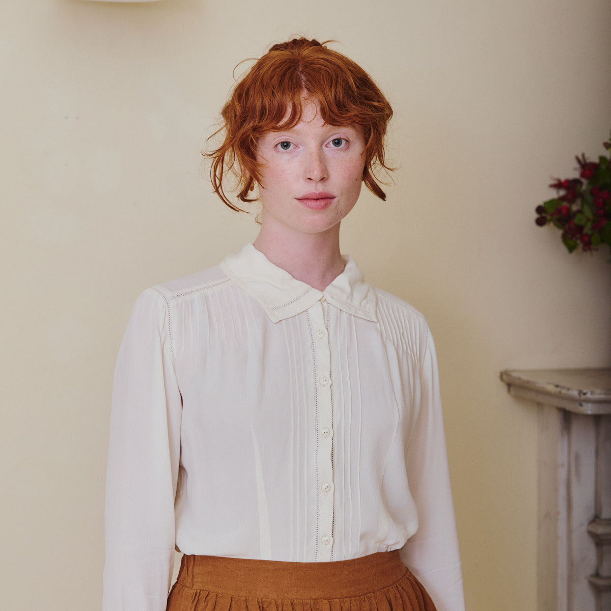 1940's Alice Blouse - Cream