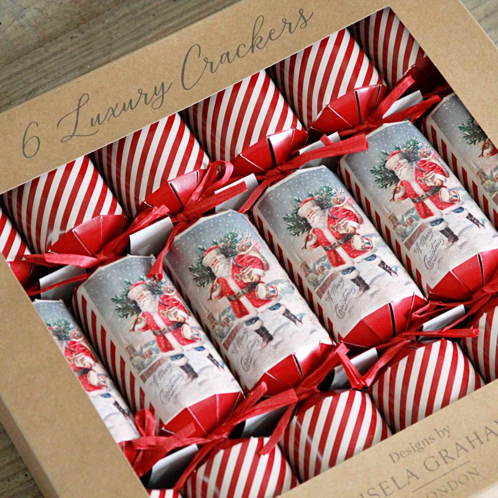 Traditional Santa Crackers - Box of 6