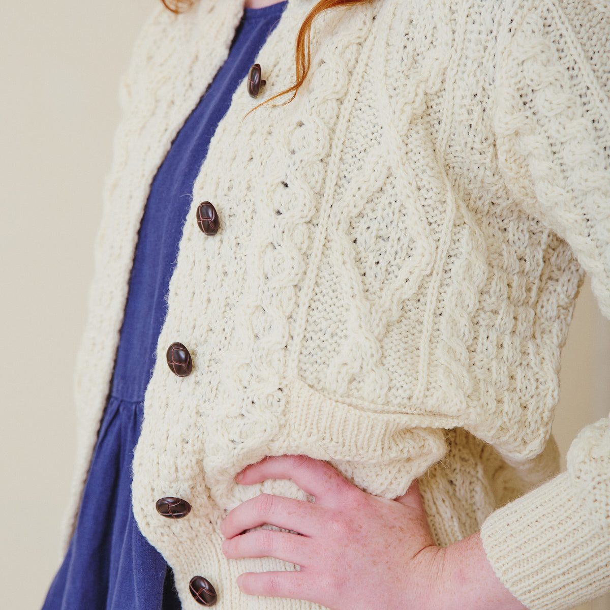 Aran Cardigan - Cream