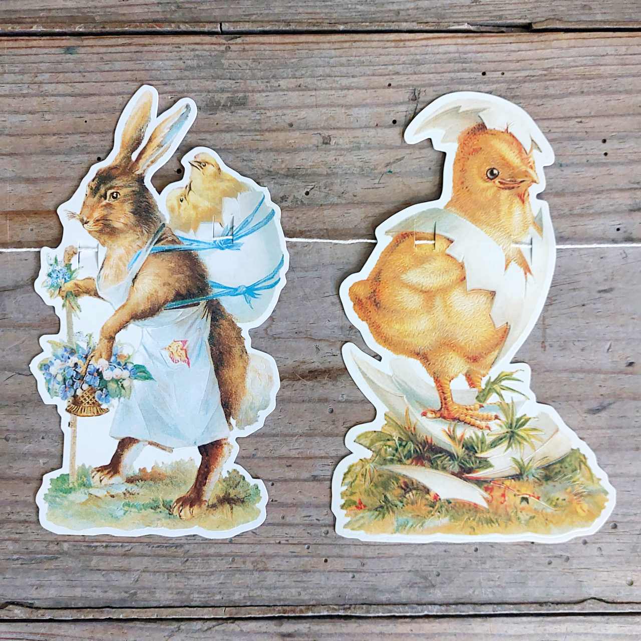 Easter Garland with bunnies and chicks