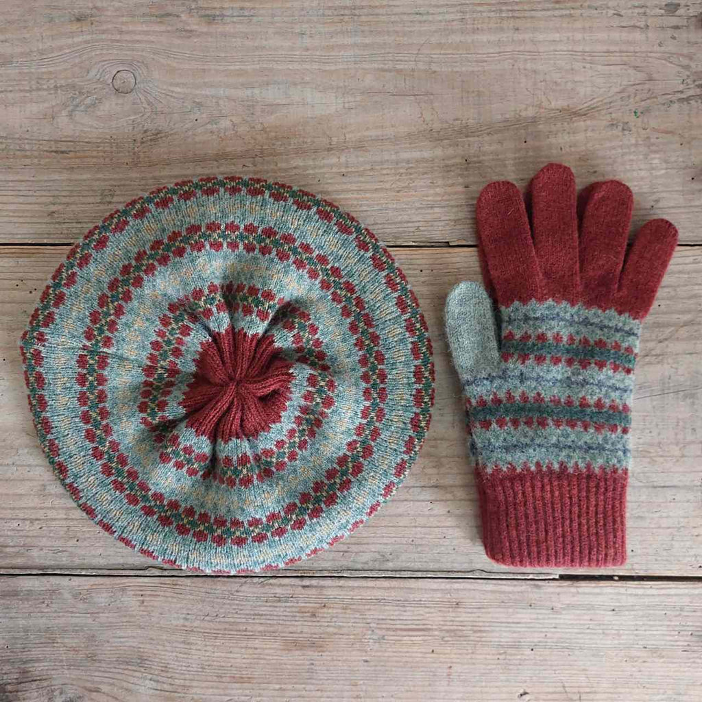 Fair Isle Beret - Russet