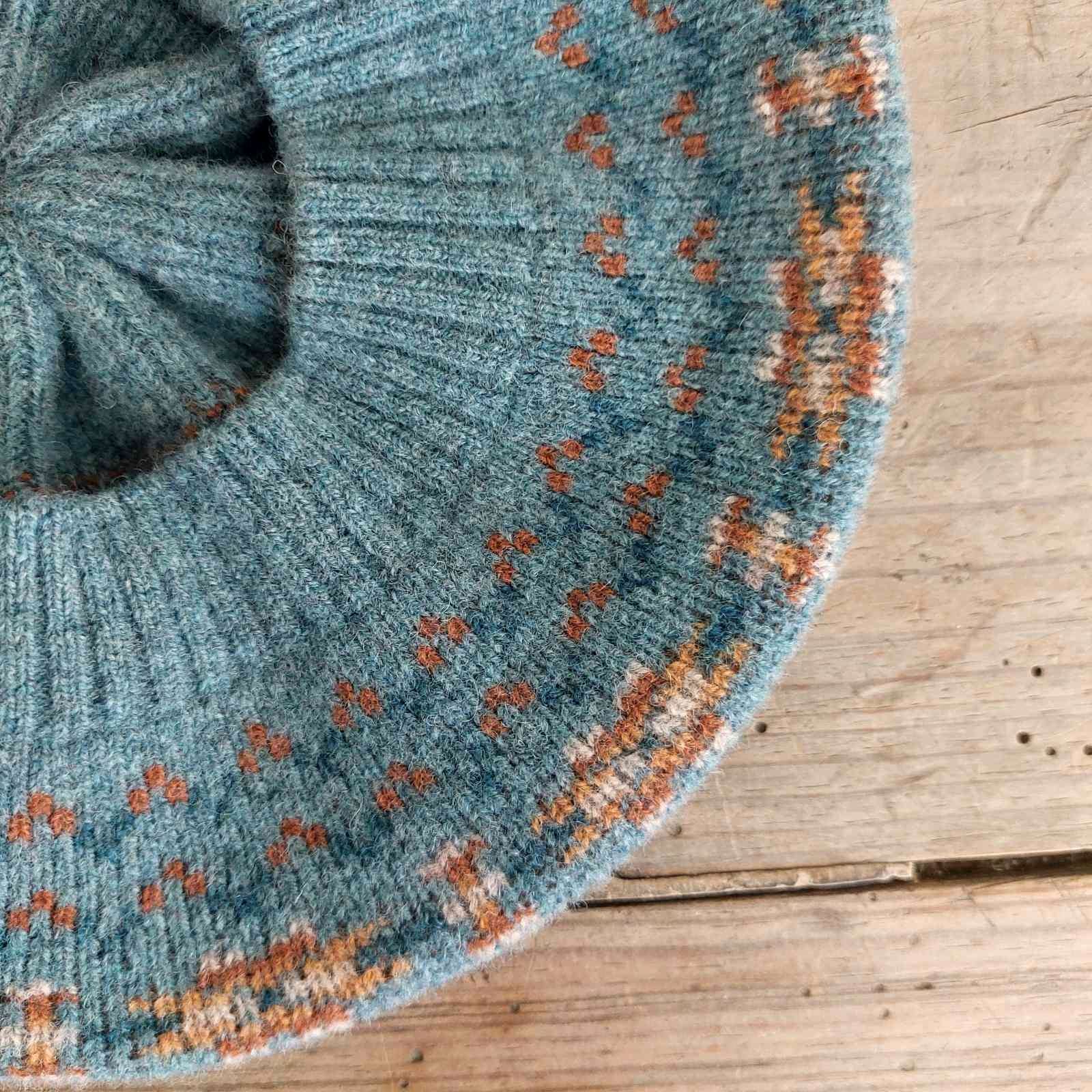 Scottish Fair Isle Beret - Teal