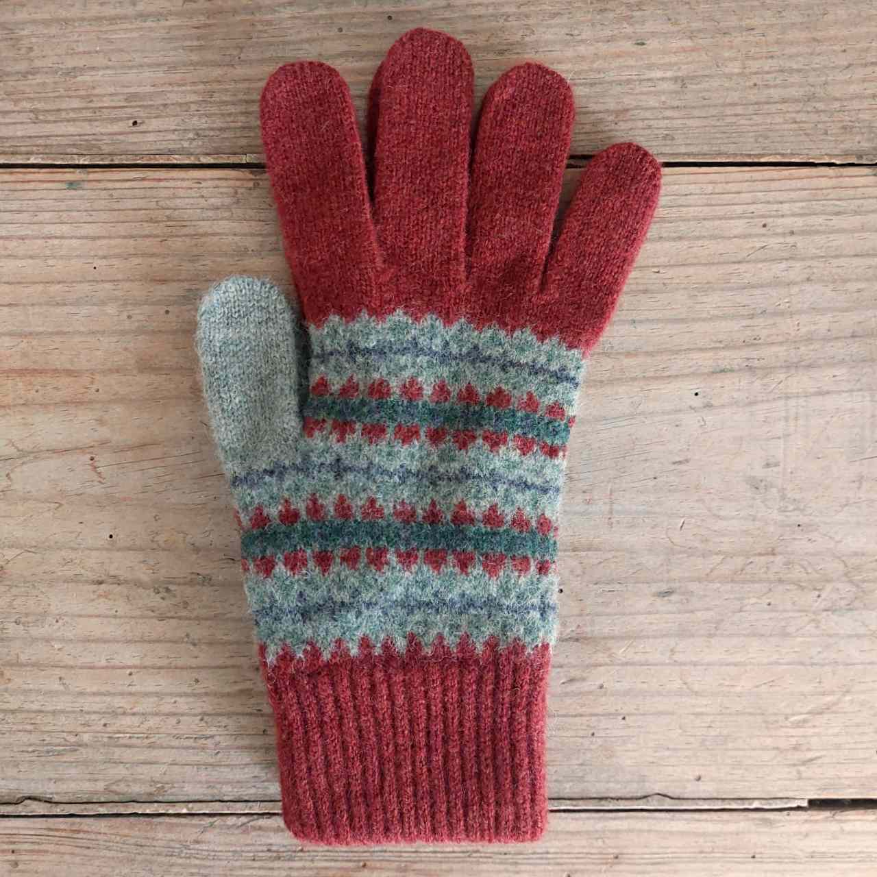 Fair isle Gloves - Russet