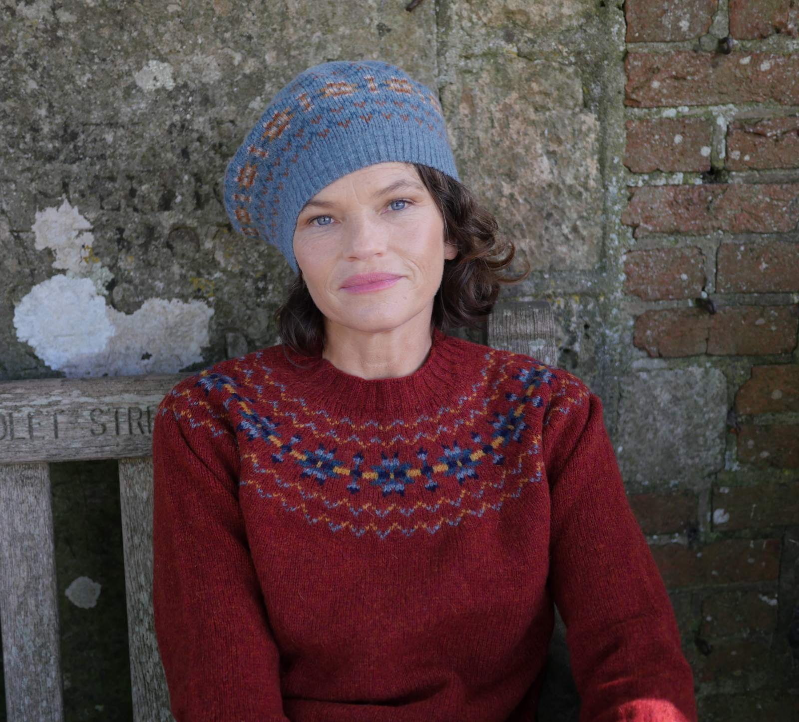 Womens fair isle jumper - Traditional Scottish Fair Isle Yoke Jumper Autumn Berry