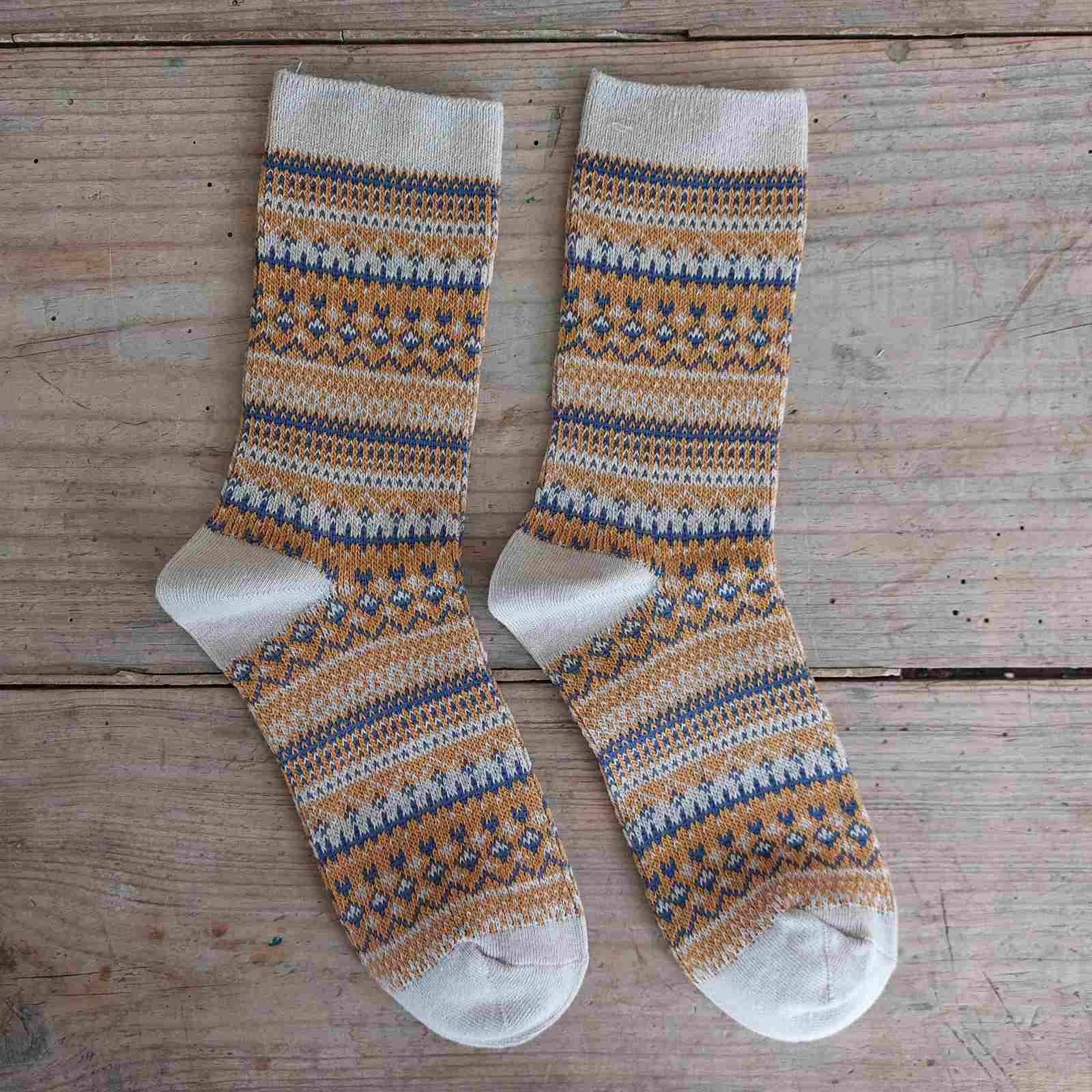 Oat Autumn Fair Isle Socks