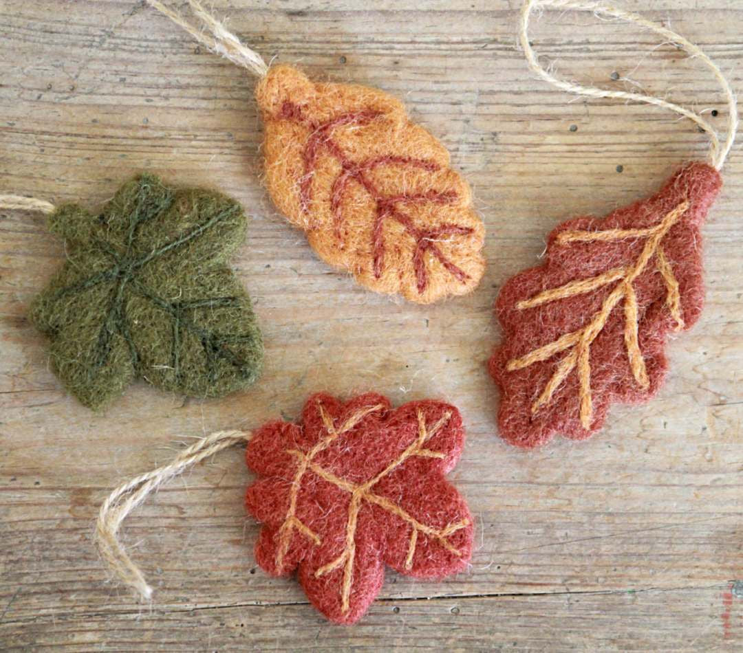 Felt Autumn Leaf Decoration 