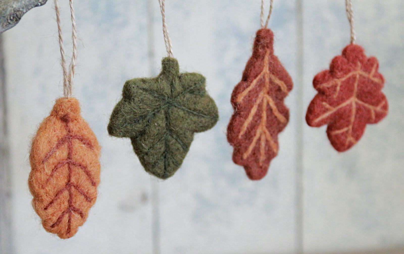 Felt Autumn Leaf Decoration 