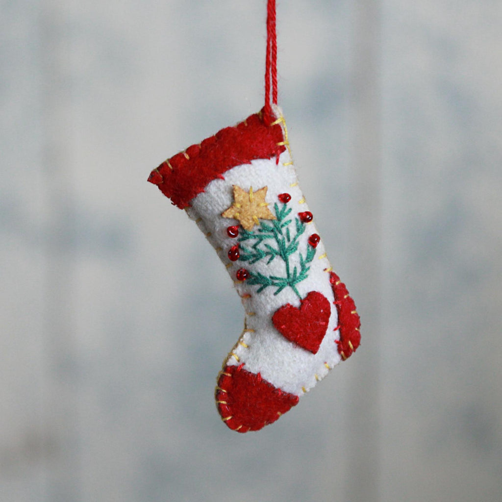 Felt Stocking Vintage Christmas Decoration