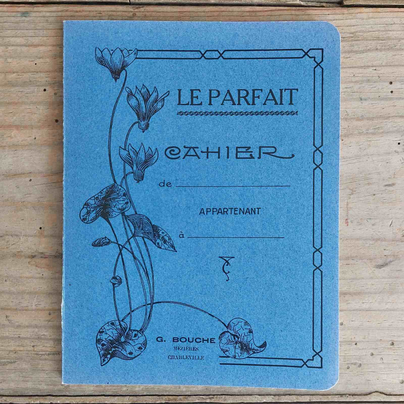 Vintage French Notebook - Blue Lined journal 