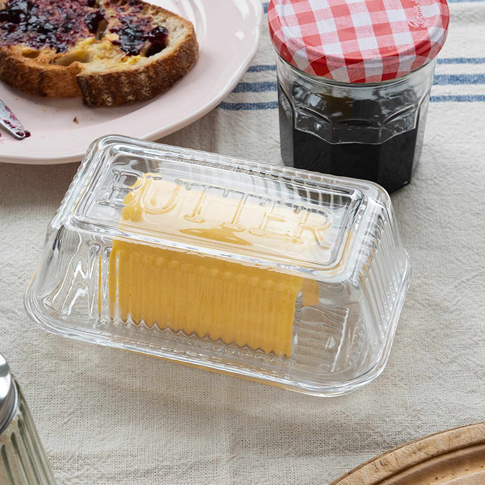 Glass Butter Dish - Butter