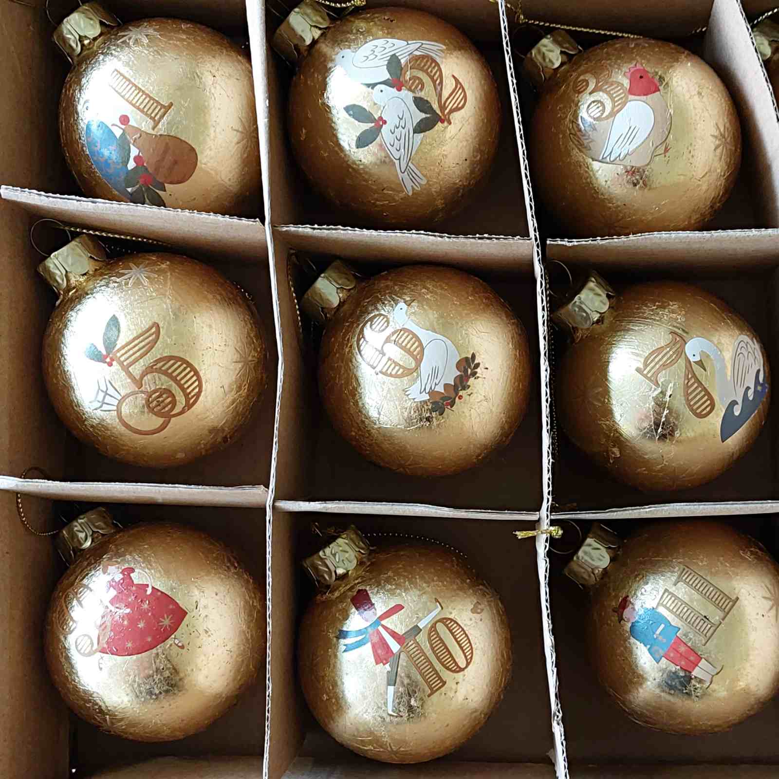 12 Days of Christmas Bauble Set