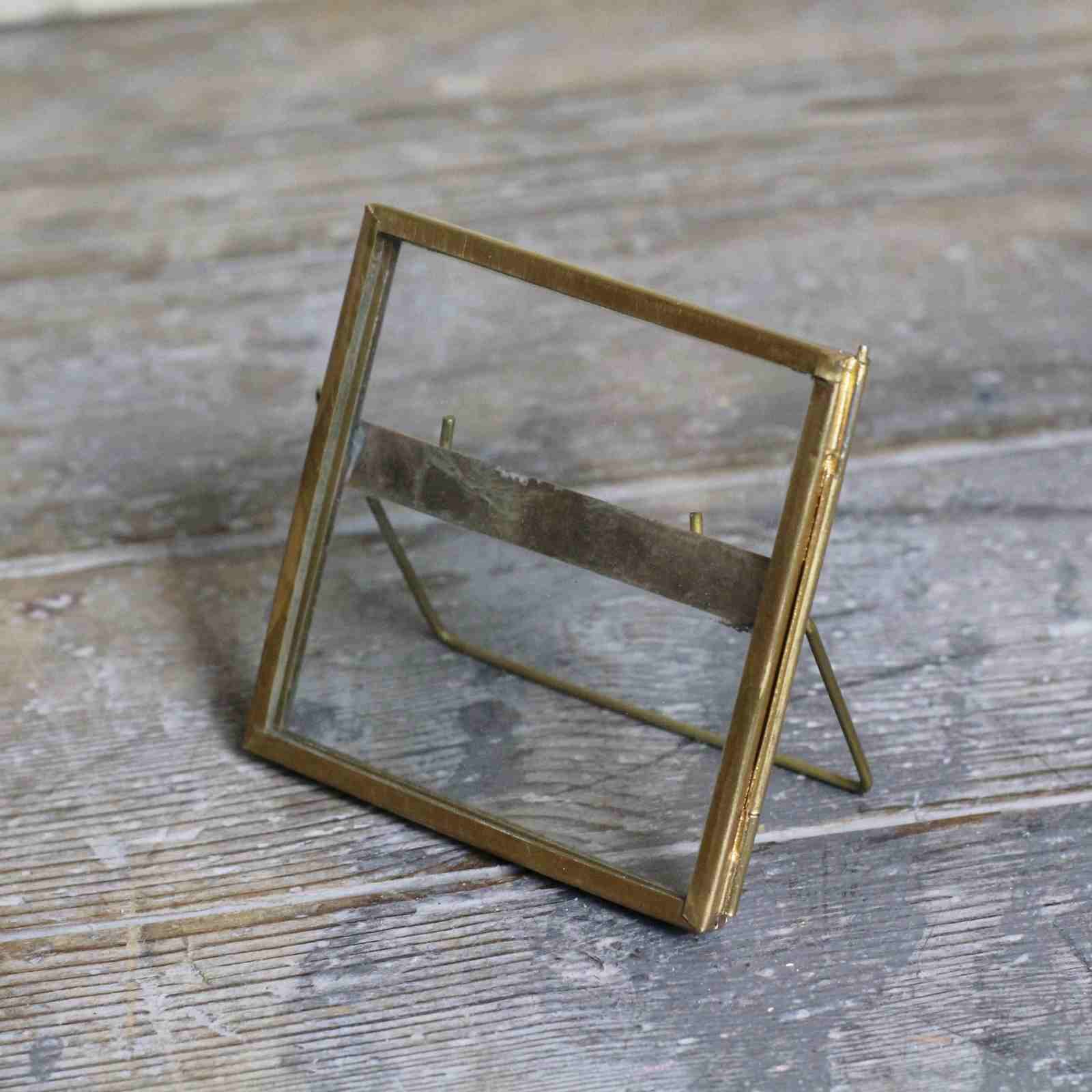 Square Brass Standing Frame