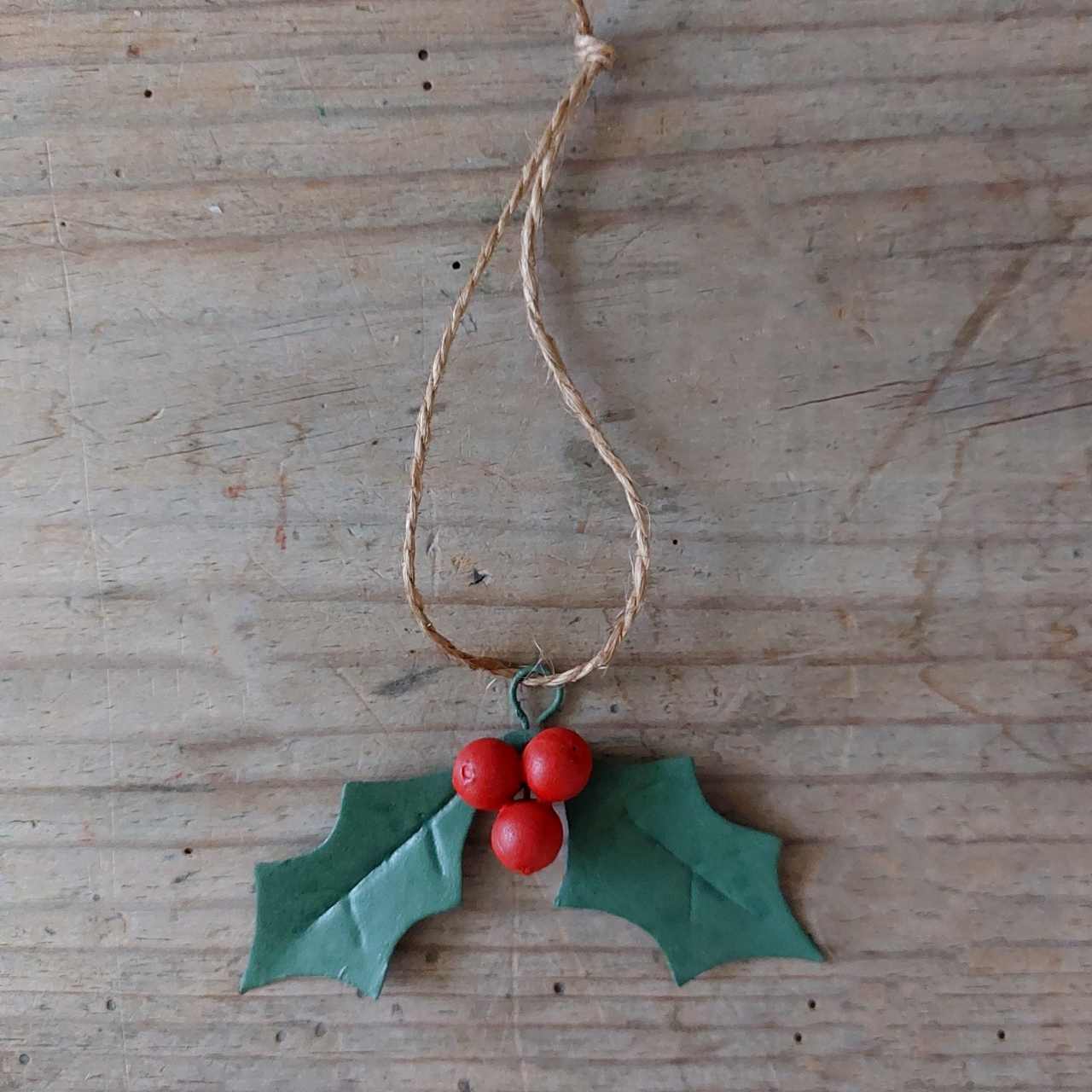 Holly Vintage Christmas Decoration