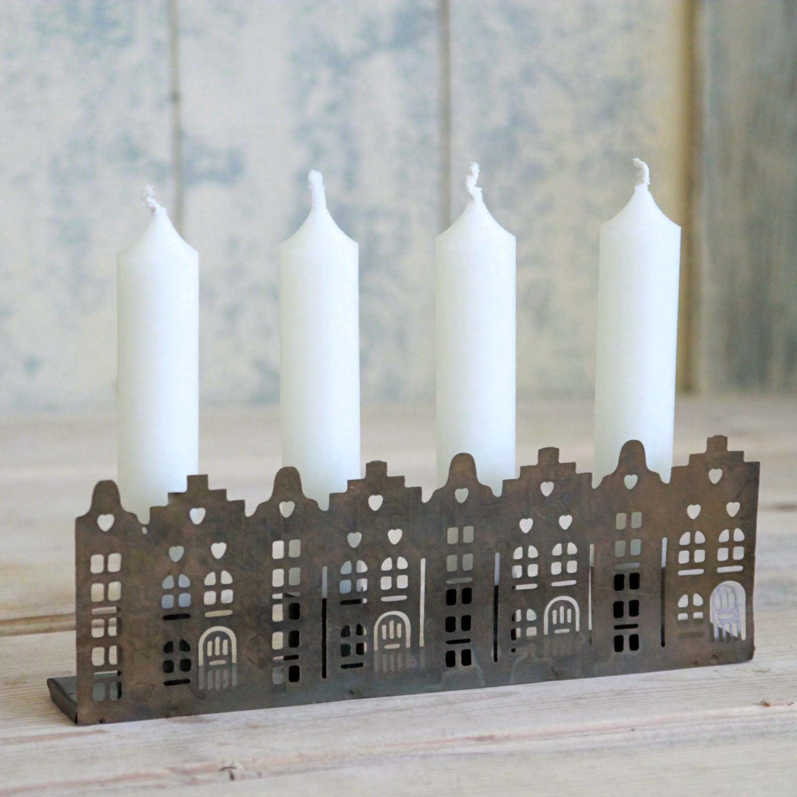 Row of Houses Candle Holder