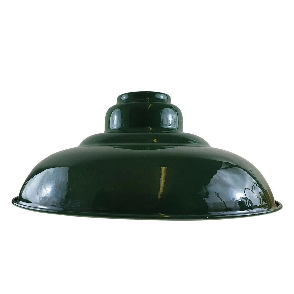 Industrial Enamel Light Shade - Green