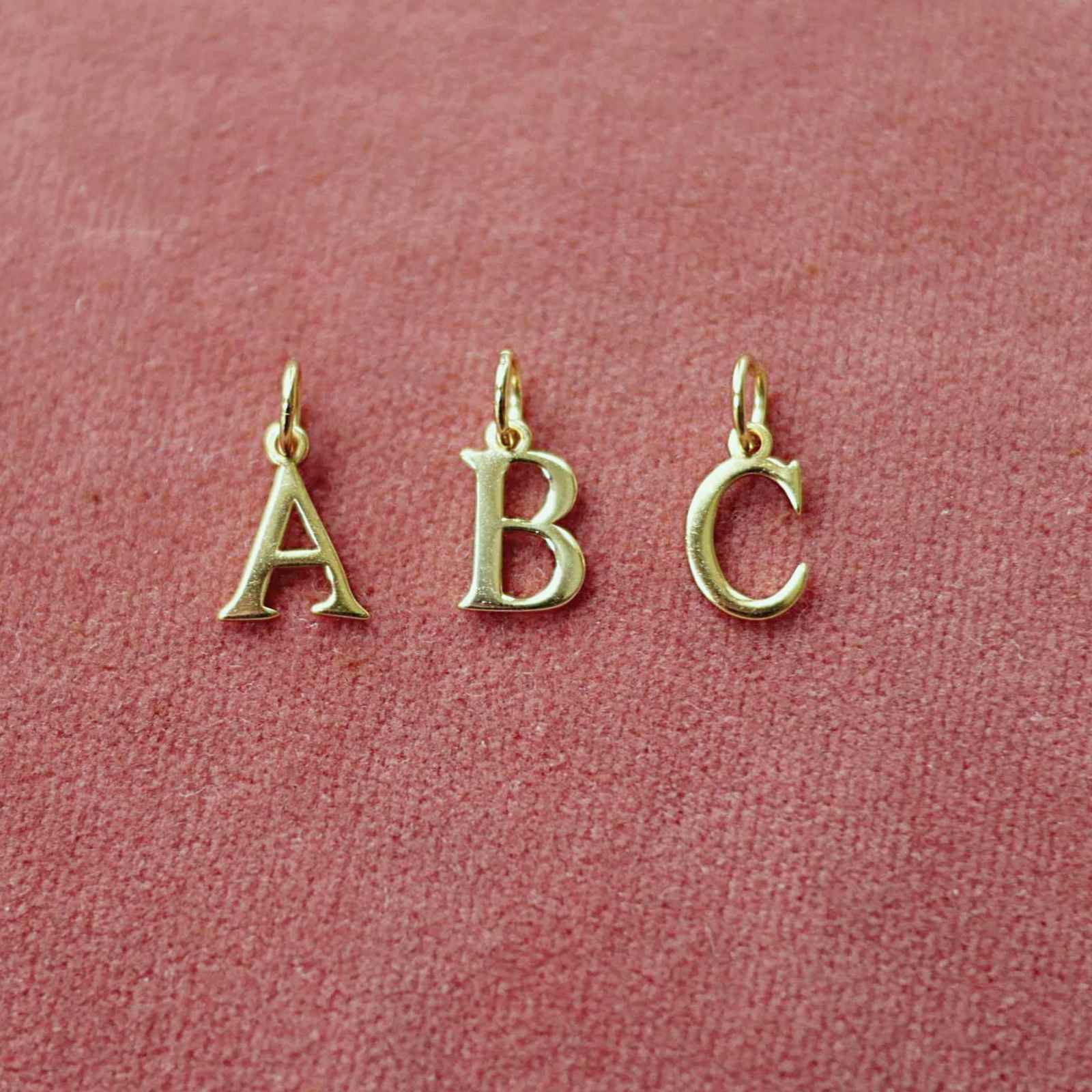 Gold Plated Initial Pendants Alphabet