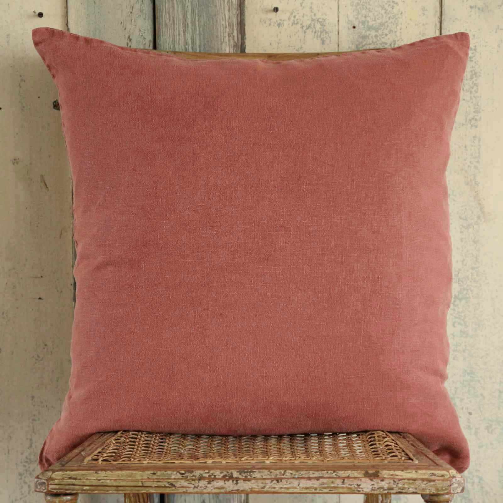 Linen Cushion - Rust