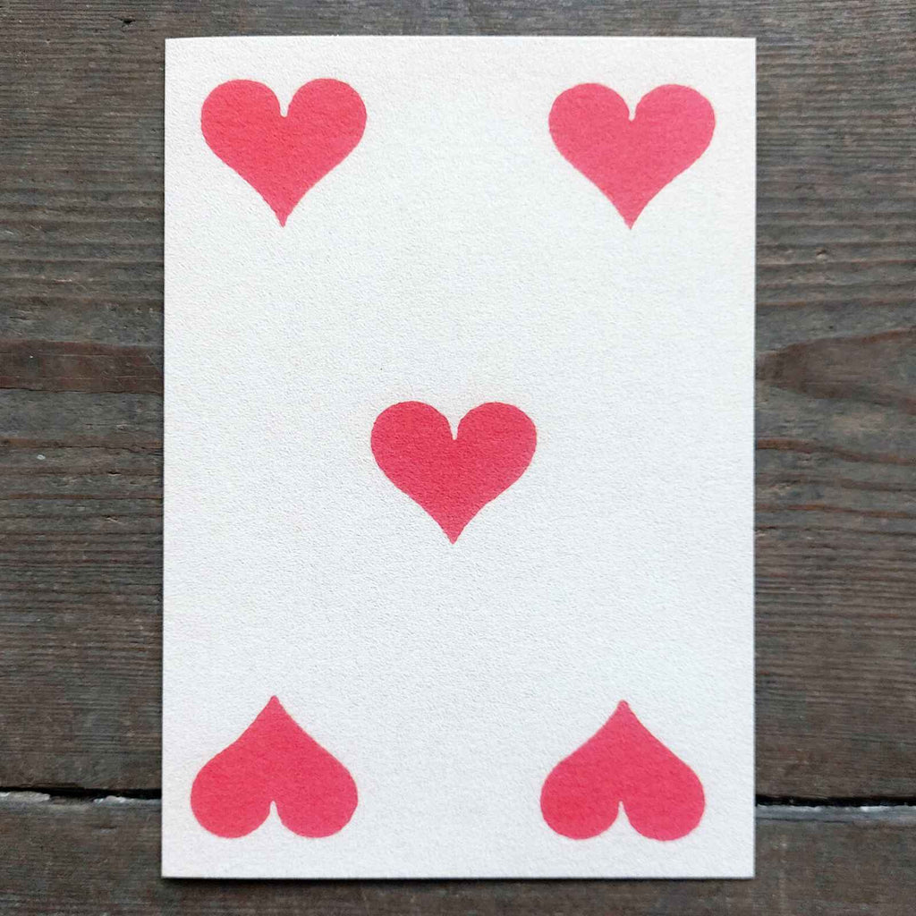 Five of Hearts - Greeting Card or Valentine's Card