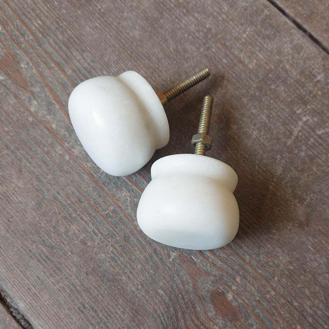 White Marble Door Knob