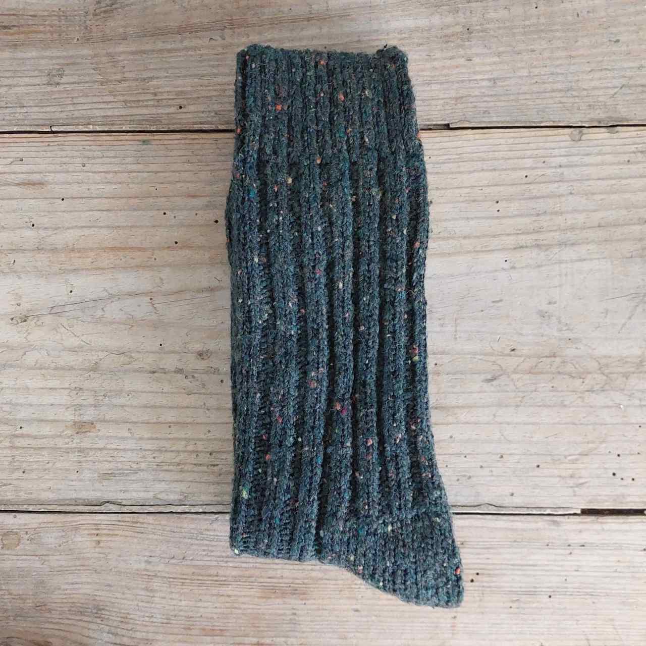 Green Men's Donegal Wool Boot Socks