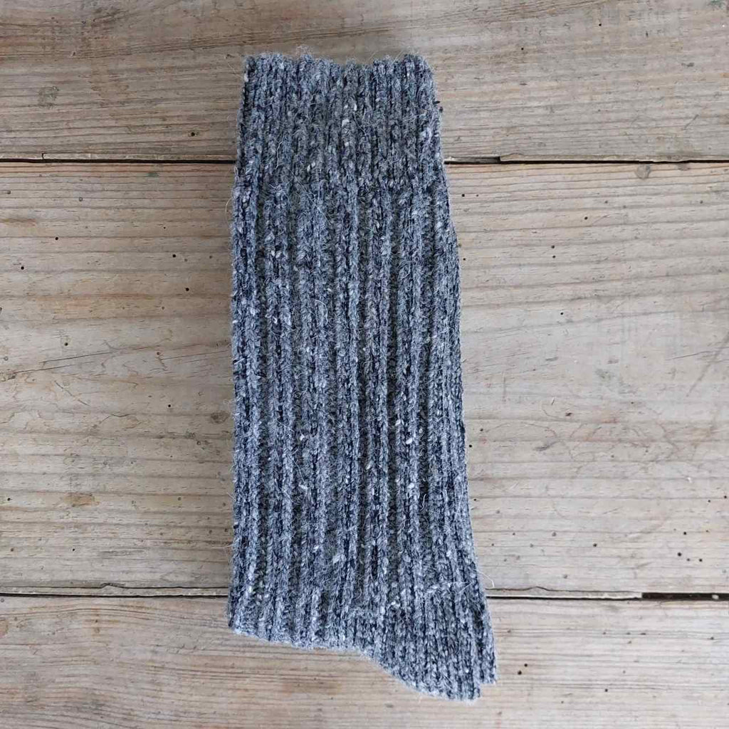 Grey Men's Donegal Wool Boot Socks