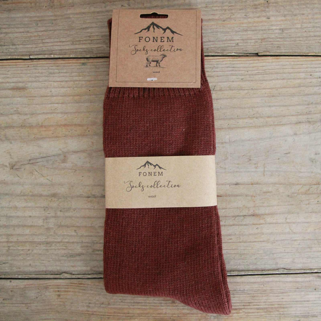 Rust Men's Wool Socks