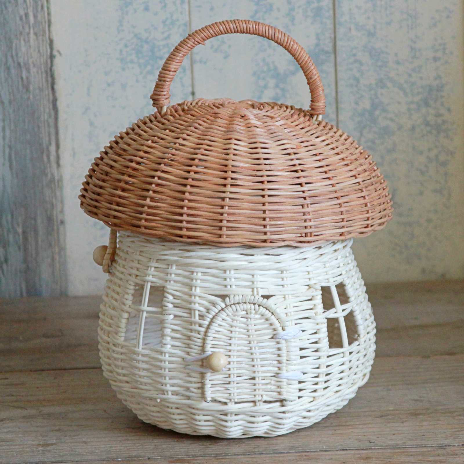 Rattan Mushroom Basket Bag