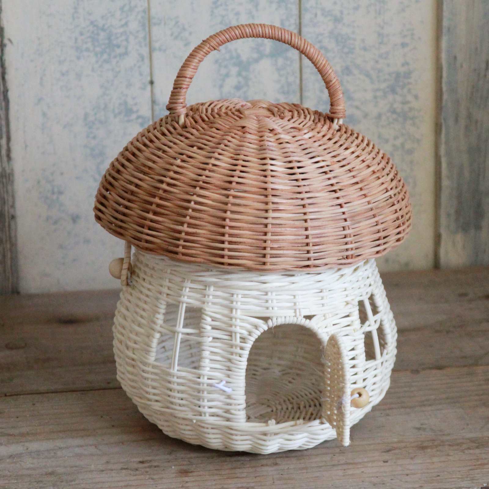 Rattan Mushroom Basket Bag