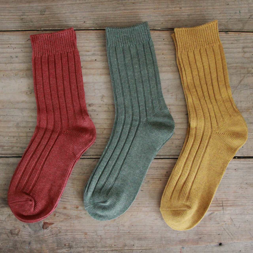 Women's Plain Ribbed Socks