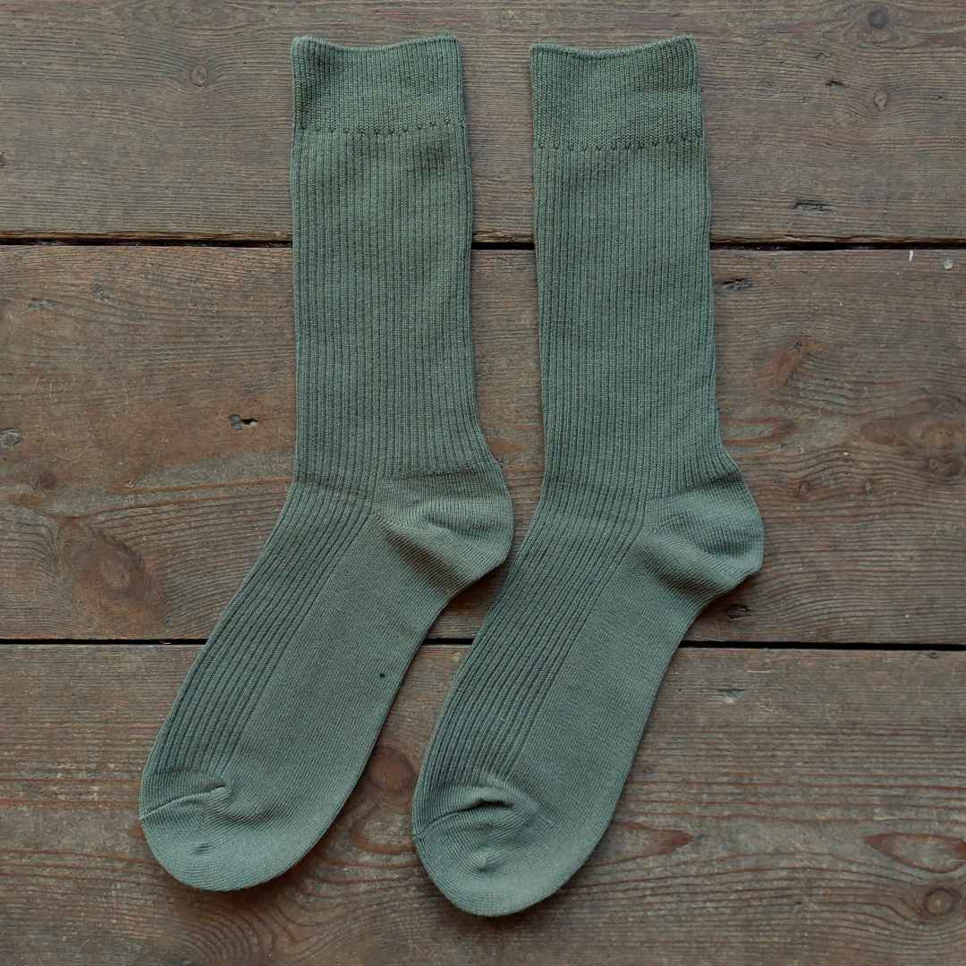 Women's Plain Coloured Ribbed Socks