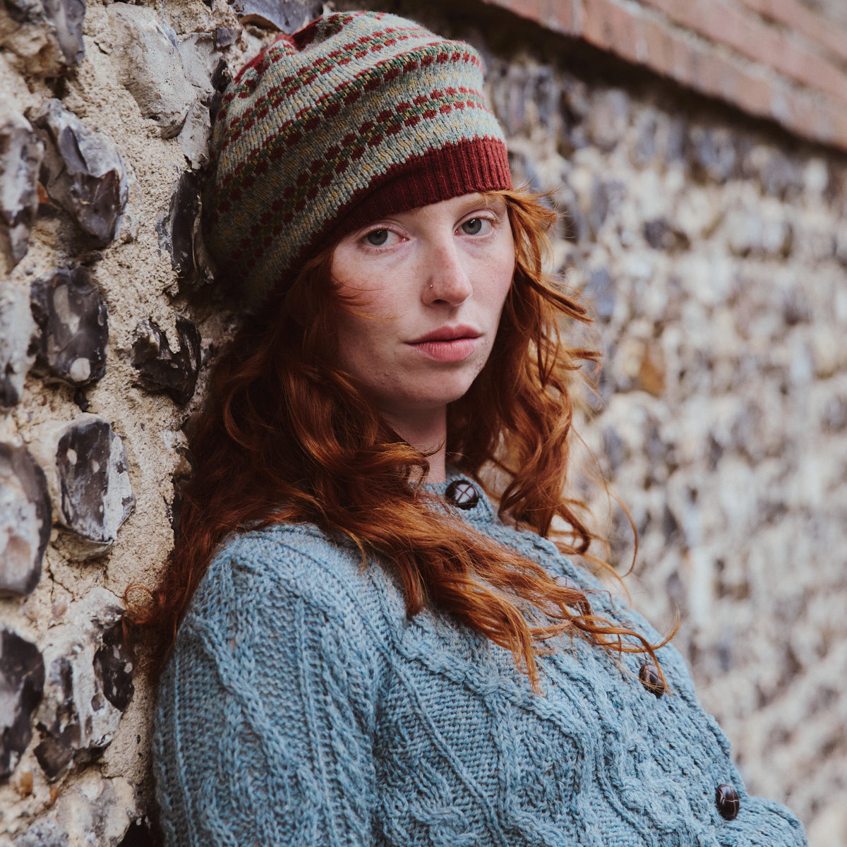 Fair Isle Beret - Russet