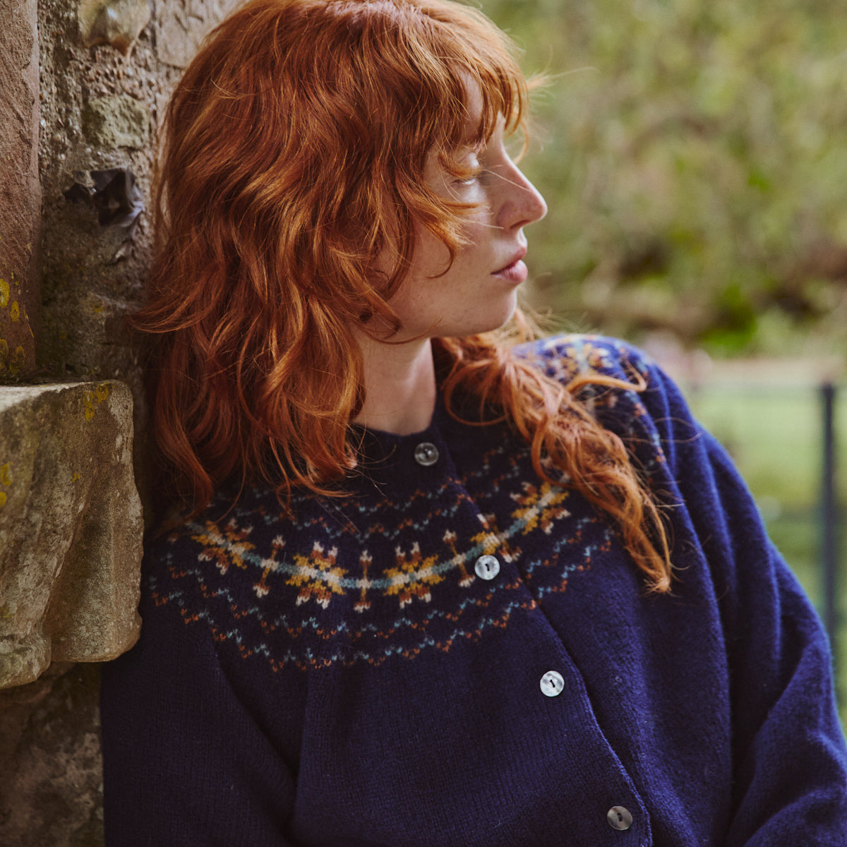 Fair Isle Cardigan - Navy