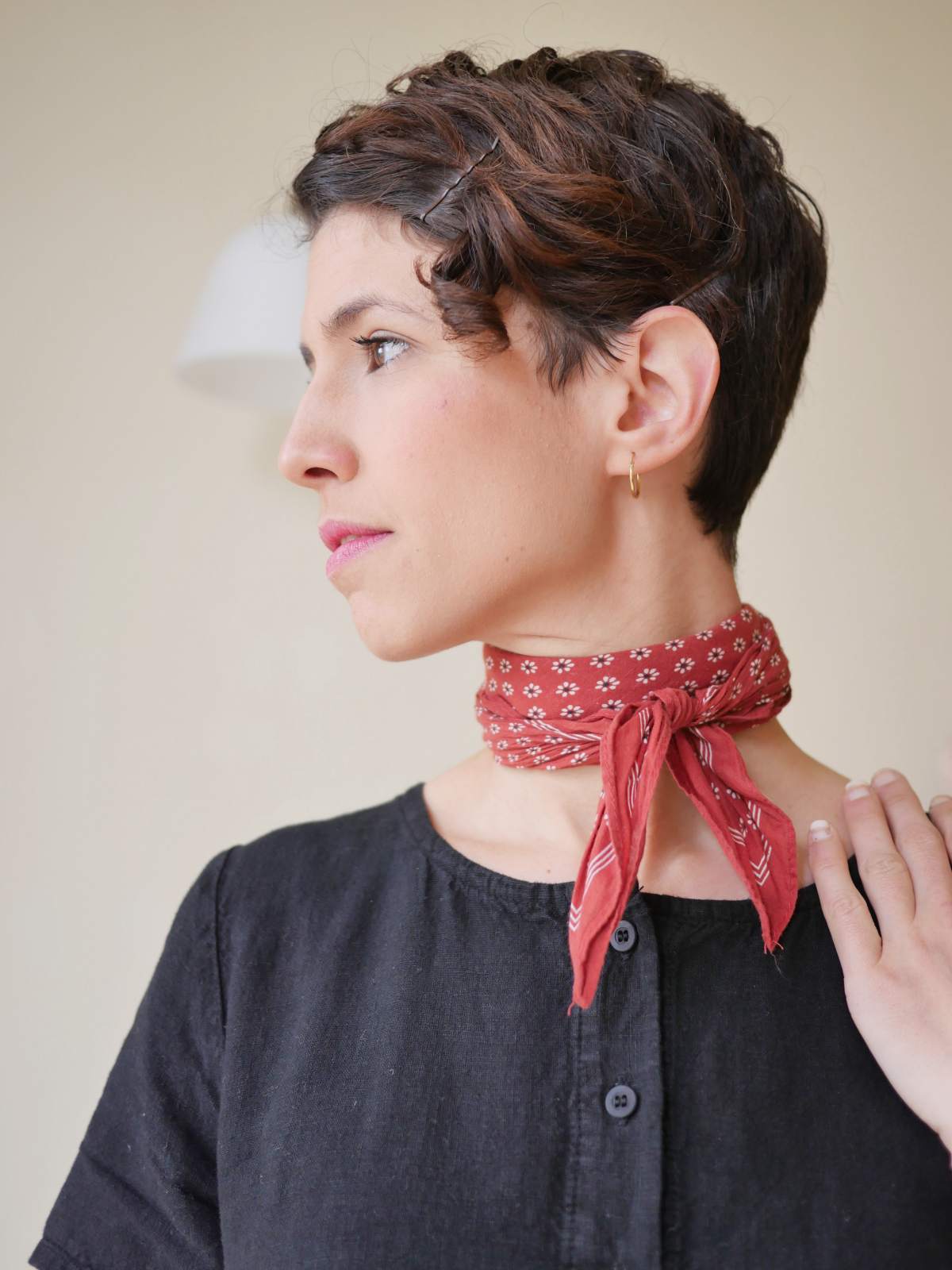 Patterned Cotton Scarf - Neck Tie