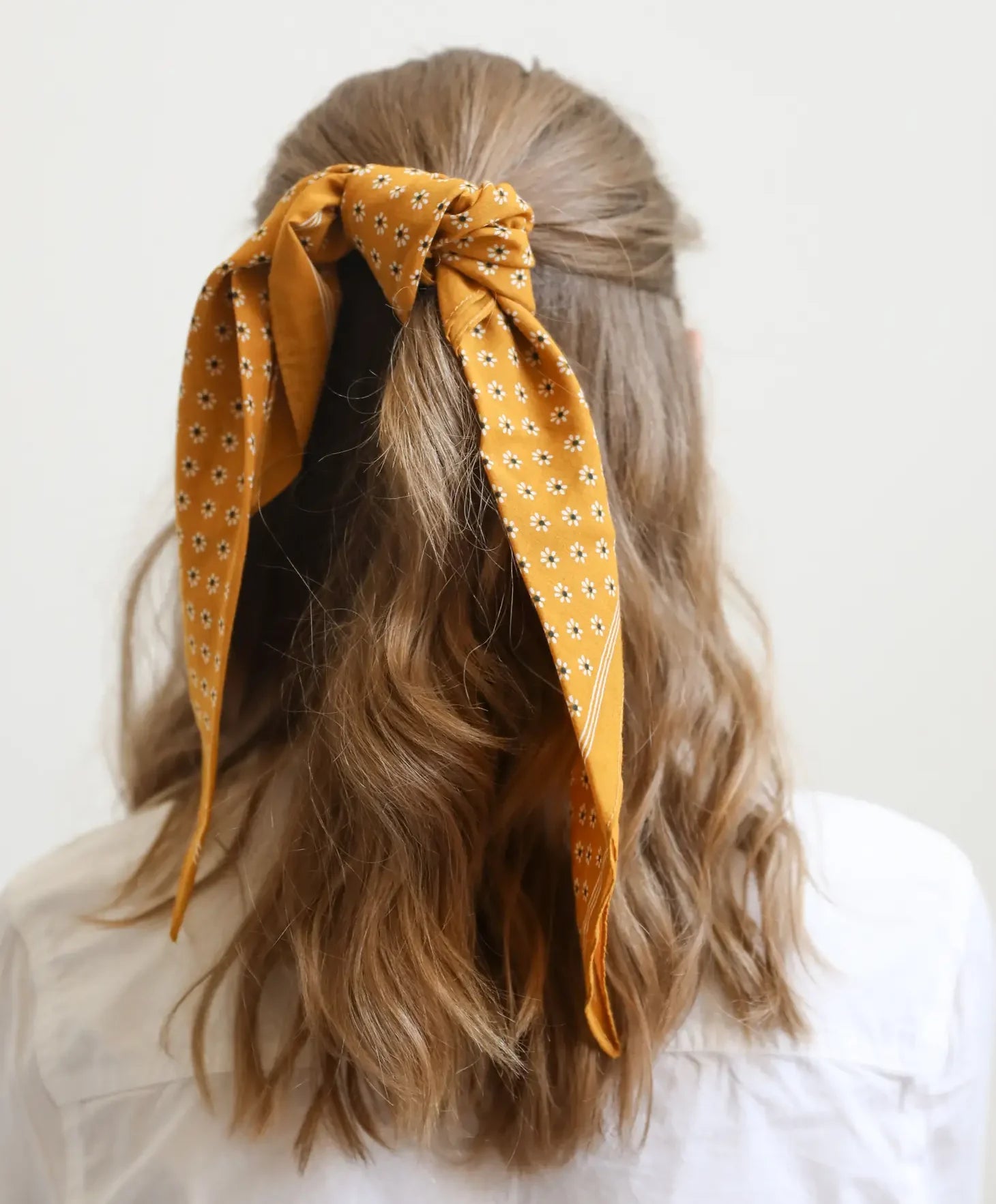 Classic square cotton head scarf