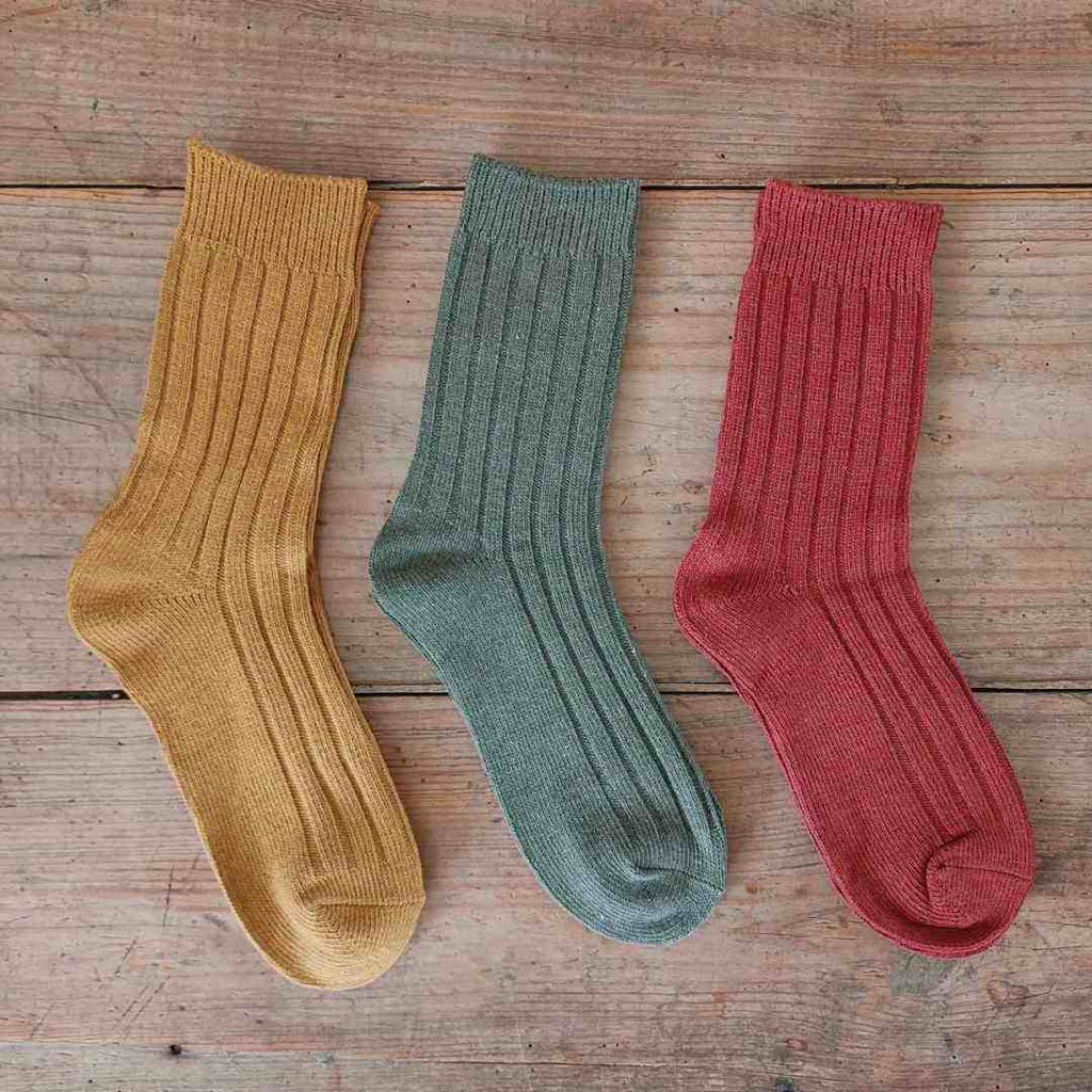 Women's Plain Ribbed Socks